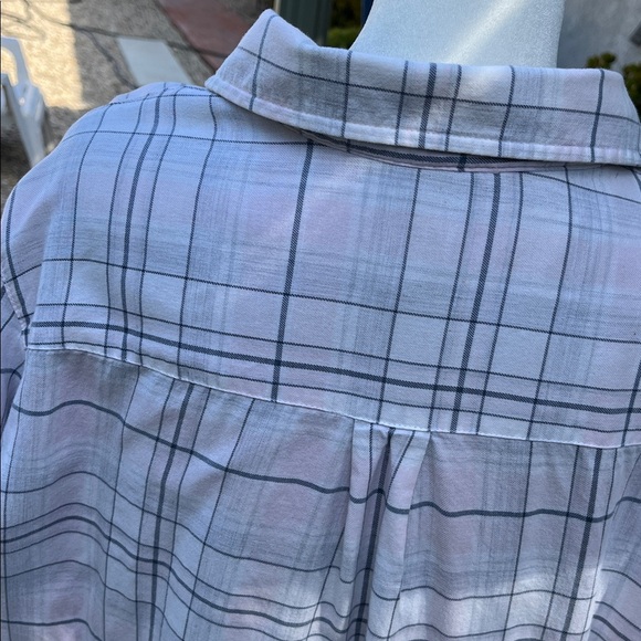 L.L. Bean COZY Lined Flannel Pink Gray and White Size L Jacket/ Shirt - Picture 6 of 16